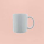 Taza blanca de porcelana personalizada en Ribeira